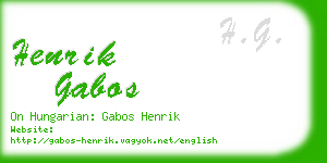 henrik gabos business card